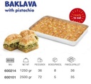LEZZA Baklava with Pistachios Tray (Fistikli Baklava) 1250 gr	