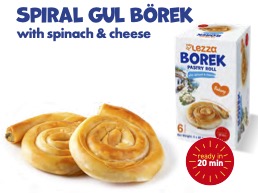 LEZZA Spinach&Cheese Pastry Roll (Ispanak&Peynirli Gul Boregi) 480 gr