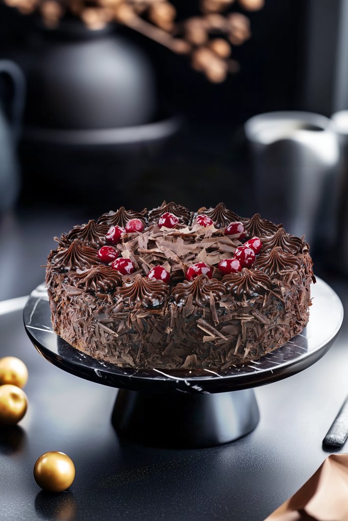 LAMOUR Black Forest Whole Cake  12 Slices 1600gr