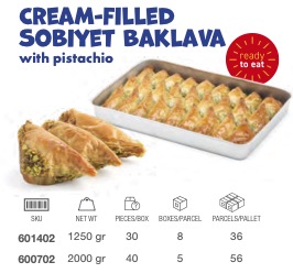 LEZZA Sobiyet Baklava with Pistachios Tray 1250 gr