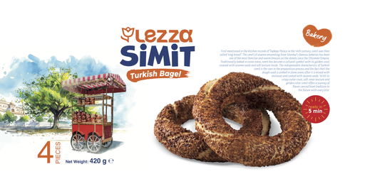 [700101] LEZZA Turkish Bagel-Simit (% 80 Cooked) 4x105 gr
