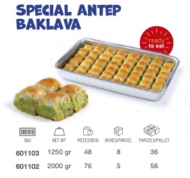 [601103] LEZZA Special Antep Baklava with Pistachios (Ozel Antep Baklava) 1250 gr