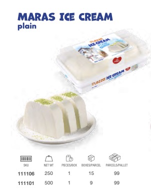 [111106] LEZZA Maras Ice Cream Plain (Sade) 250 gr