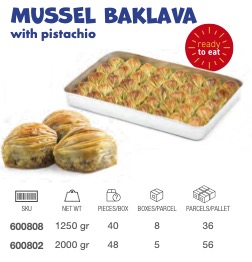 [600802] LEZZA Mussel Baklava (Midye Baklava) 2000 gr