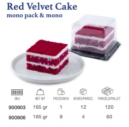 [900903] LAMOUR Red Velvet Mono Cake with Pack 165gr