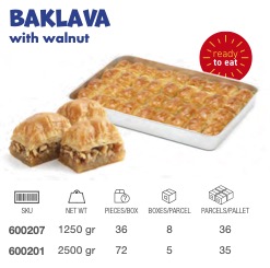 [600207] LEZZA Baklava with Walnuts (Cevizli Baklava) 1250 gr