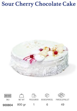 [900804] LAMOUR Sour Cherry Chocolate Whole Cake 800 gr