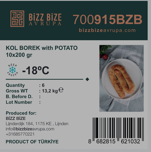 [700915] LEZZA U Form Borek with Minced Meat (Kiymali) 200 gr