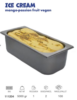 [111204] LEZZA Ice Cream Mango-Passion Fruit Vegan  5000 gr  