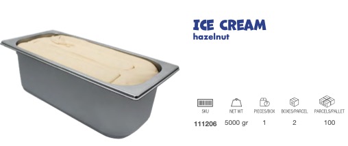 [111206] LEZZA Ice Cream Hazelnut 5000 gr